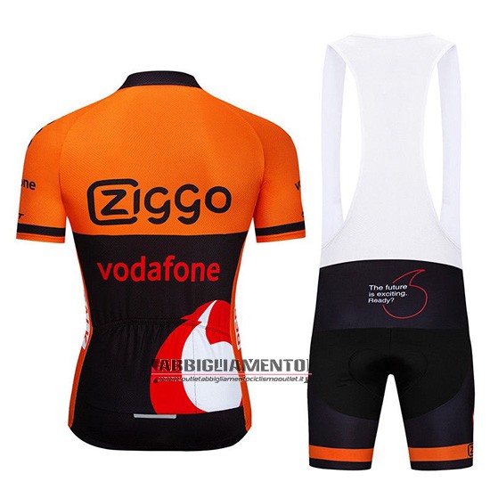 Abbigliamento Ziggo 2019 Manica Corta e Pantaloncino Con Bretelle Arancione Nero - Clicca l'immagine per chiudere